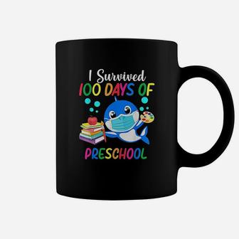 I Survived 100 Days Of Preschool 2022 Teacher Student Gift Coffee Mug - Seseable