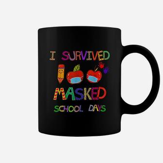 I Survived 100 School Days Student Teacher Gift Coffee Mug - Seseable