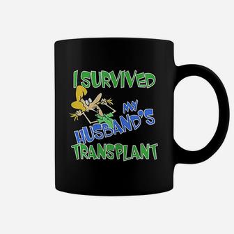 I Survived My Husband's Transplant Funny Wife Caregiver Coffee Mug - Seseable