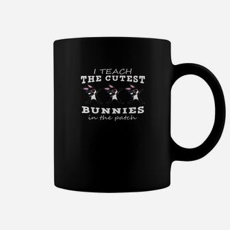 I Teach Bunnies Funny Easter Teacher Coffee Mug - Seseable