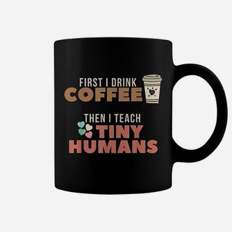 I Teach Tiny Humans Back To School Preschool Daycare Teacher Coffee Mug - Seseable