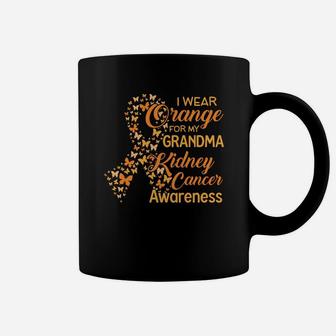 I Wear Orange For My Grandma Ribbon Proud Grandma Coffee Mug - Seseable