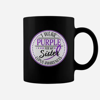 I Wear Purple For My Sister Lupus Awareness Coffee Mug - Seseable