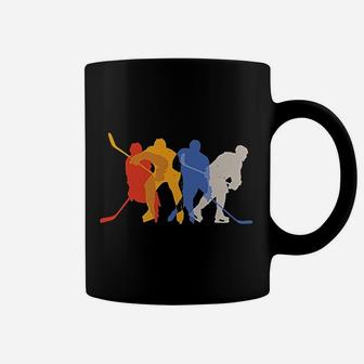 Ice Hockey Design Featuring Hockey Players Silhouettes Coffee Mug - Seseable