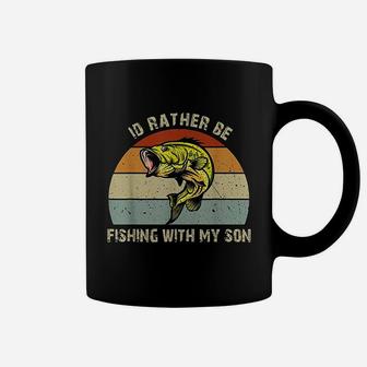 Id Rather Be Fishing With My Son Fishing Gifts For Dad Mom Coffee Mug - Seseable