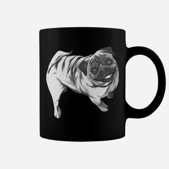Illustration Art Of Portrait Pug Dog Coffee Mug - Seseable