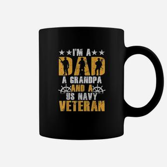 Im A Dad A Grandpa And A Us Navy Veteran Coffee Mug - Seseable