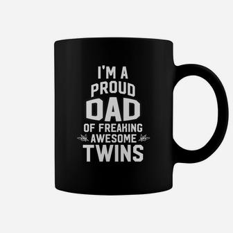 Im A Proud Dad Of Freaking Awesome Twins Father Coffee Mug - Seseable