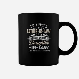 Im A Proud Father In Law Of A Freaking Awesome Daughter Coffee Mug - Seseable