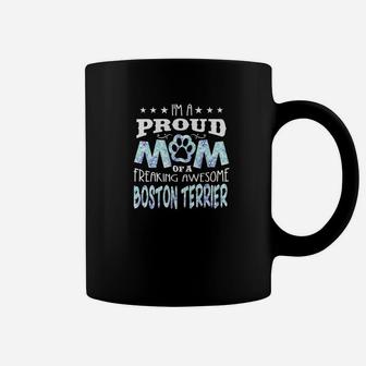 Im A Proud Mom Of Awesome Boston Terrier Dog Owner Women Premium Coffee Mug - Seseable