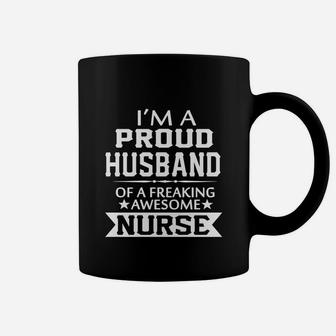 Im A Proud Nurses Husband Coffee Mug - Seseable