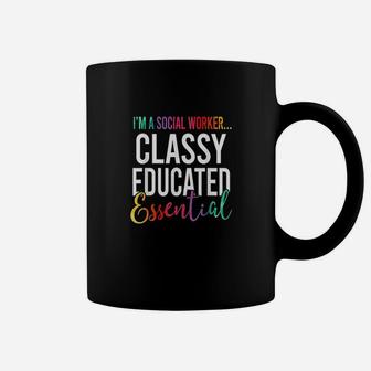 Im A Social Worker Classy Educated Essential Coffee Mug - Seseable