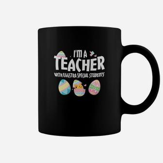 Im A Teacher With Eggs Special Students Easter Coffee Mug - Seseable