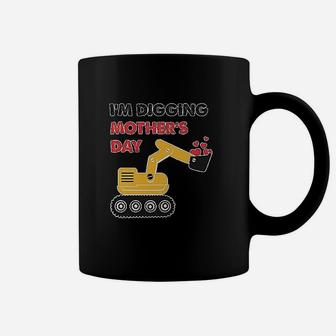 Im Digging Mother Day Tractor Loving Boys Gift Coffee Mug - Seseable