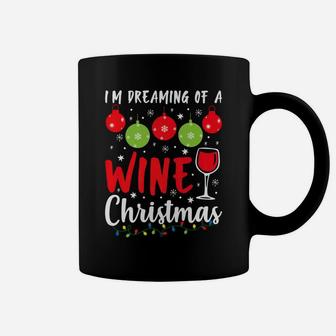 Im Dreaming Of A Wine Christmas Xmas Snowflakes Gift Coffee Mug - Seseable