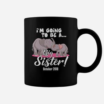 Im Going To Be A Big Sister October 2022 Elephan Coffee Mug - Seseable