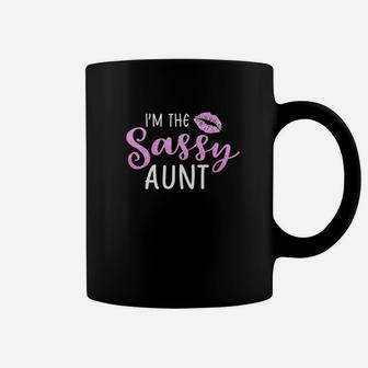 Im The Sassy Aunt Lip Kiss Family For Sister Girl Coffee Mug - Seseable