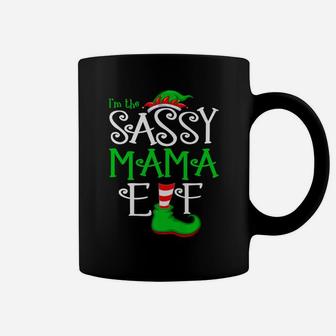 Im The Sassy Mama Elf Funny Christmas Elf For Moms Coffee Mug - Seseable