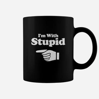 Im With Stupid Pair Couple Brother Sister Funny Coffee Mug - Seseable