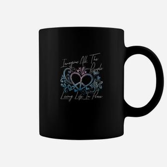 Imagine Hippie People Living Life In Peace And Love Coffee Mug - Seseable