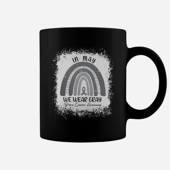 In May We Wear Gray For Brain Canker Awareness Coffee Mug - Seseable