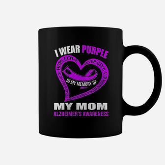 In My Memory Of My Mom Alzheimer's Awareness Coffee Mug - Seseable
