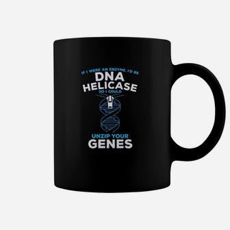 Instant Message Enzyme Dna Helicase Unzip Your Genes Funny Chemistry Science Humor Coffee Mug - Seseable