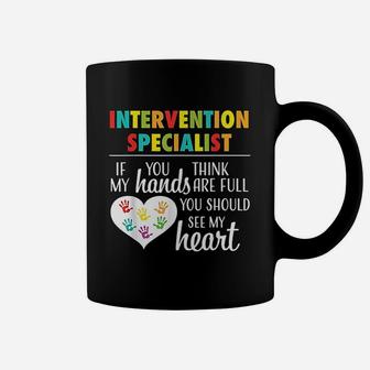 Intervention Specialist Cute Heart Teacher Gift Coffee Mug - Seseable