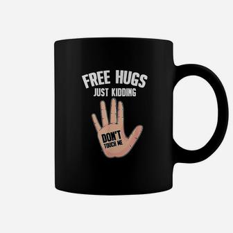 Introvert Social Free Hugs Just Kidding Dont Touch Me Coffee Mug - Seseable