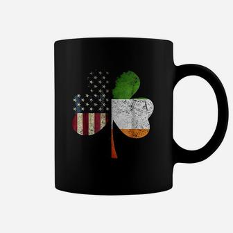 Irish American Flag Shamrock St Patricks Day Coffee Mug - Seseable