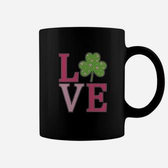 Irish Clover Love St Patricks Day Gift Cute Coffee Mug - Seseable