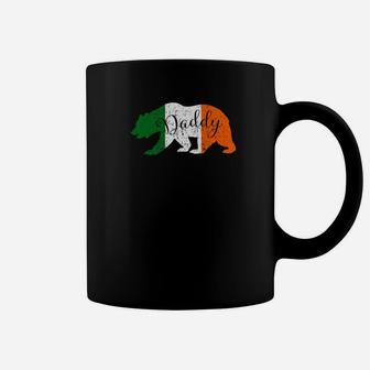 Irish Dad Daddy Bear St Patricks Ireland Flag Men Coffee Mug - Seseable