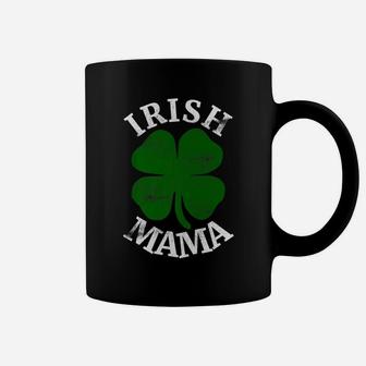 Irish Mama St Patricks Day Mom Women Hers Shamrock Coffee Mug - Seseable