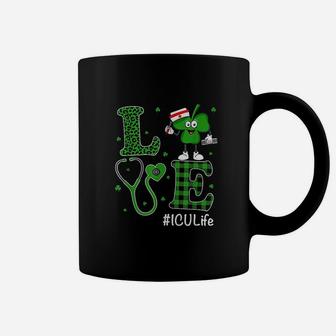 Irish Nurse St Patricks Day Love Icu Nurse Life Coffee Mug - Seseable