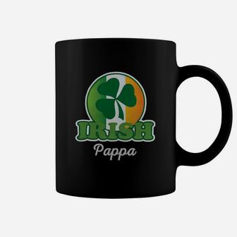 Irish Pappa Funny Family Shamrock St Patricks Day Gift Coffee Mug - Seseable