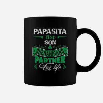Irish St Patricks Day Papasita And Son Shenanigans Partner For Life Family Gift Coffee Mug - Seseable