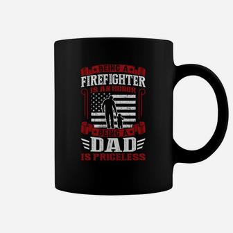 Is An Honor To Be A Firefighter Dad Jobs Gifts Coffee Mug - Seseable