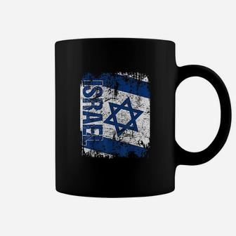 Israel Big Flag Vintage Distressed Israel Coffee Mug - Seseable