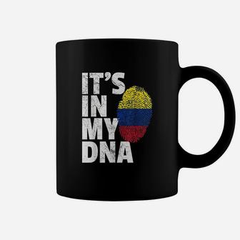 It Is In My Dna Colombian Colombia Flag National Pride Roots Coffee Mug - Seseable