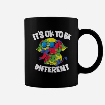It Is Ok To Be Different Autism Awareness Elephant Coffee Mug - Seseable
