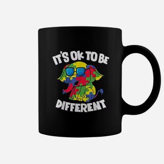 Its Ok To Be Different Autism Awareness Elephant Coffee Mug - Seseable