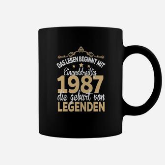 Jahrgang 1987 Legenden Tassen, Retro Geburtstags-Tassen für Männer - Seseable