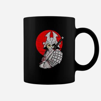 Japanese Samurai Cat Katana Japanese Bobtail Cat Anime Coffee Mug - Seseable