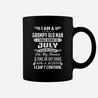 July I Am A Grumpy Old Man I Was Born In July Coffee Mug - Seseable