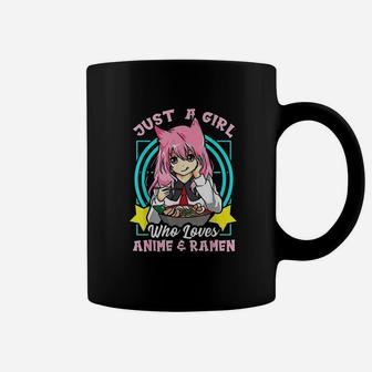 Just A Girl Who Loves Anime And Ramen Bowl Teen Girls Coffee Mug - Seseable