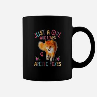 Just A Girl Who Loves Arctic Foxes Cute Fox Coffee Mug - Seseable