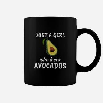 Just A Girl Who Loves Avocados Clothes Outfit Gift Avocado Coffee Mug - Seseable