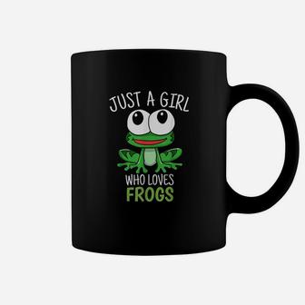 Just A Girl Who Loves Frog Cute Frog Girl Gift Coffee Mug - Seseable
