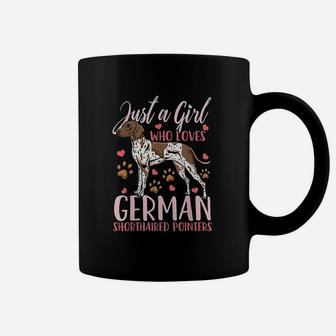 Just A Girl Who Loves German Shorthaired Pointer Dog Coffee Mug - Seseable