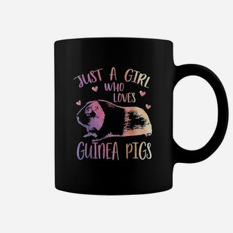 Just A Girl Who Loves Guinea Pigs Watercolor Pig Coffee Mug - Seseable